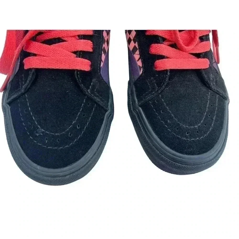 VANS SK8-HI REISSUE WARP BLACK/PAPRIKA/PURPLE SHOES SIZE MENS 6/WNS 7.5 LIKE NEW